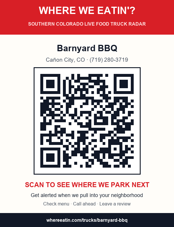 QR sticker for Barnyard BBQ