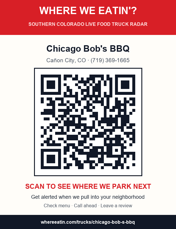 QR sticker for Chicago Bob's BBQ