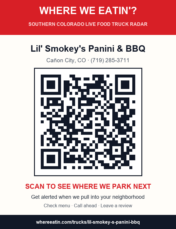 QR sticker for Lil' Smokey's Panini & BBQ