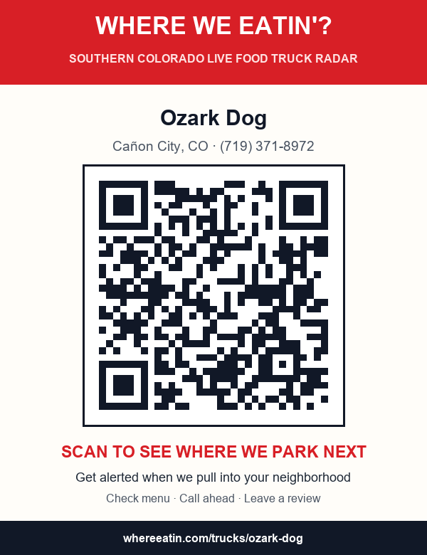 QR sticker for Ozark Dog