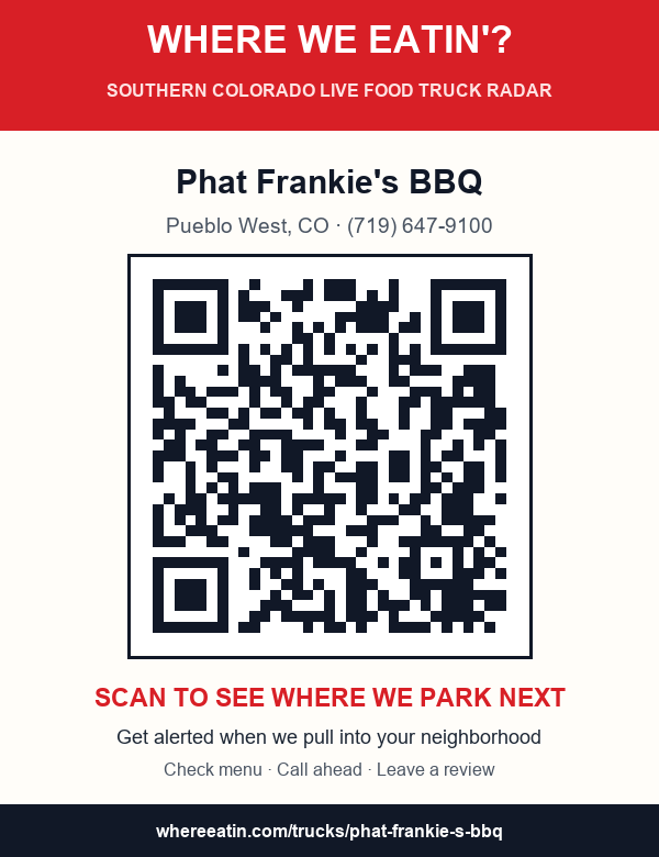 QR sticker for Phat Frankie's BBQ