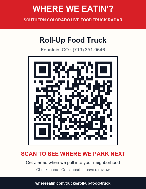 QR sticker for Roll-Up Food Truck