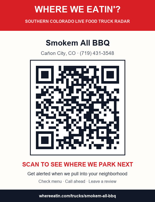 QR sticker for Smokem All BBQ