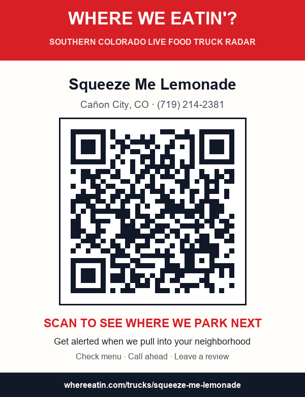 QR sticker for Squeeze Me Lemonade